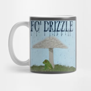 Fo' Drizzle frog using mushroom as umbrella Mug